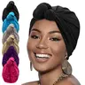 Women's Plain Elastane Stretchy Turban Hat - Beanie, Turban Wrap, Headscarf, Ready-to-Wear, One Size, Unisex-Friendly, All-Seasons Casual Daily Fashion Hair Accessory, Beanies