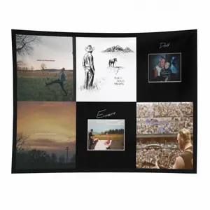 3x5 Feet American Music   Decor  For House - Country Singer Tapestry Vintageroomdecor Starry Sky Pattern