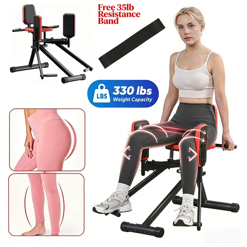 abductor machine,Hip trainer,Adjustable Glute Machine Exercise Equipment,Suitable For Home Gym,glute workout device Resistance Band Kegel,gym stuff Thigh and Pelvic Floor Trainer,gym stuff,at home gym equipment
