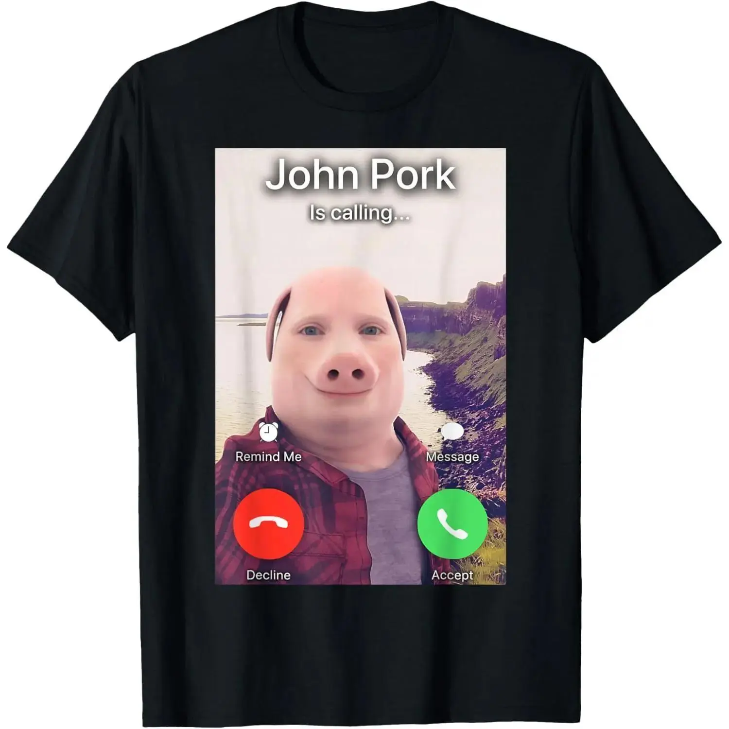 Calling John Pork Cotton T-Shirt for Casual and Unique Style