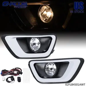 Fit For 15-20 Chevy Colorado Clear Lens Fog Light Lamps W/ Switch+Harness+Bezel G-PLUS