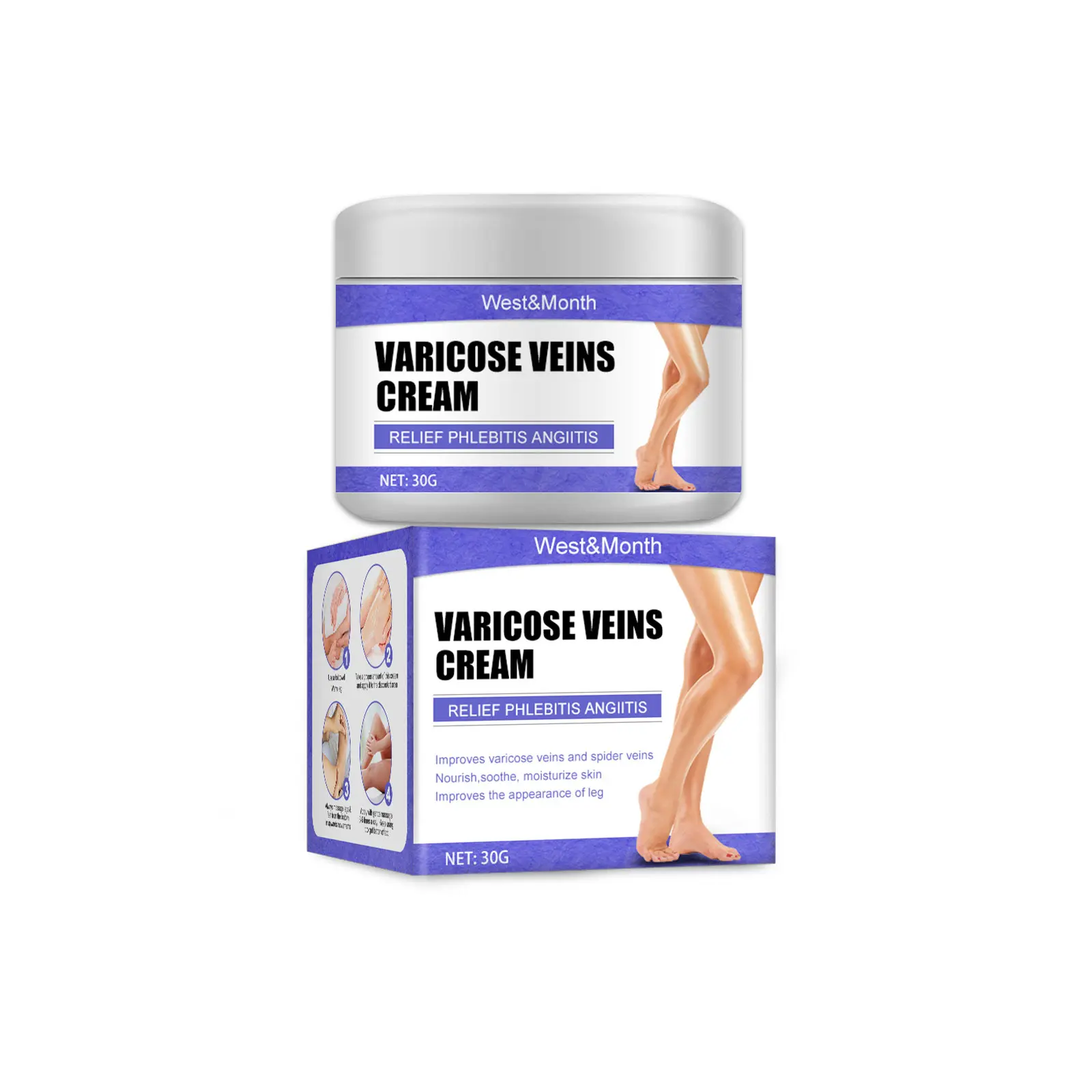 Leg Comfort Cream, Cooling Massage Formula for Tired & Heavy Legs, Daily Leg Care