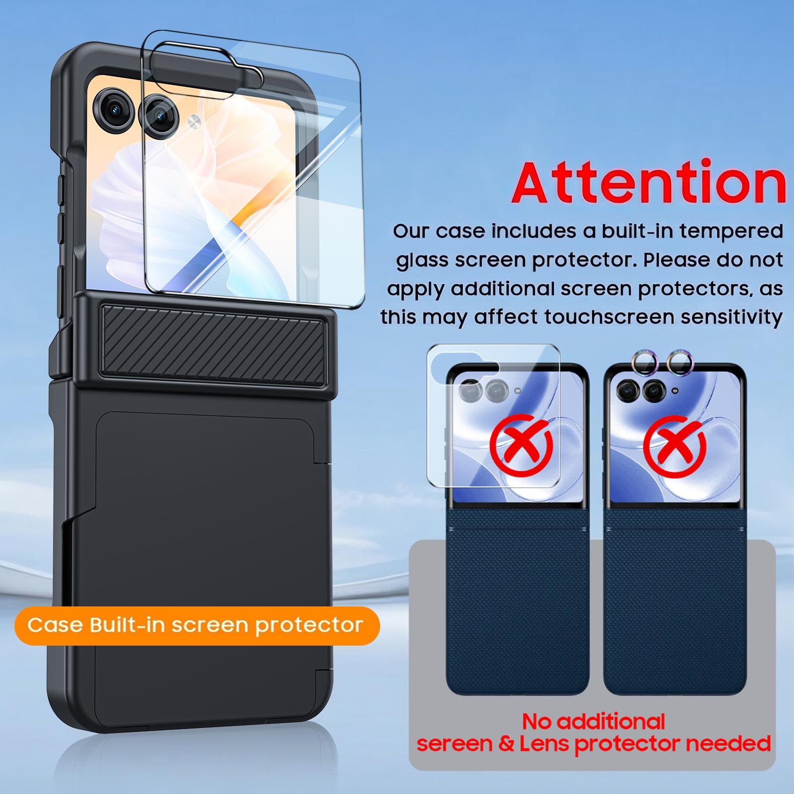 Vizvera for Motorola Razr Case with Card Holder RFID Blocking,Hinge Protection,Screen Protector,Rugged Anti-Scratch Shockproof Phone Case，Motorola Razr 2024/Razr 2026 /Razr 2025 #SummerVibes #Built for Tech Enthusiasts，phone case，TikTokShopDealsforYouDays