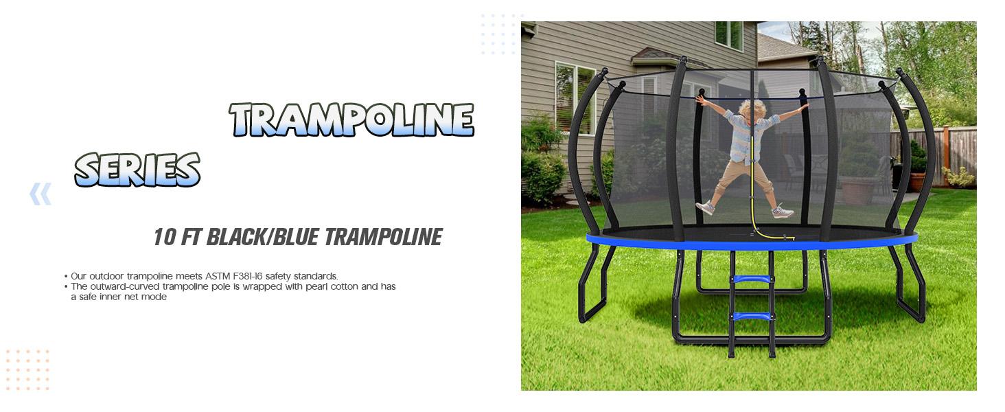 [Spring Sale] AMERLIFE Outdoor Trampoline with Enclosure Net and Ladder, Recreational Trampolines for Kids and Adults, Quick Connect Frame, ASTM Approval-16FT Ships in 2 Boxes/Best Gift Ideas/Christmas Gifts