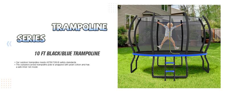 AMERLIFE Outdoor Trampoline with Enclosure Net and Ladder, Recreational Trampolines for Kids and Adults, Quick Connect Frame, ASTM Approval-16FT Ships in 2 Boxes/Best Gift Ideas/Christmas Gifts