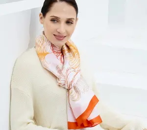 Youzey The Maribel Lightweight Satin Silk Scarf35" x 70"