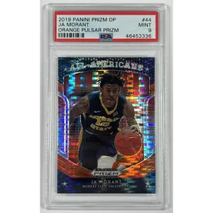 2019 PRIZM DRAFT PICKS JA MORANT #44 ALL AMERICANS ORANGE PULSAR PRIZM /20 PSA 9