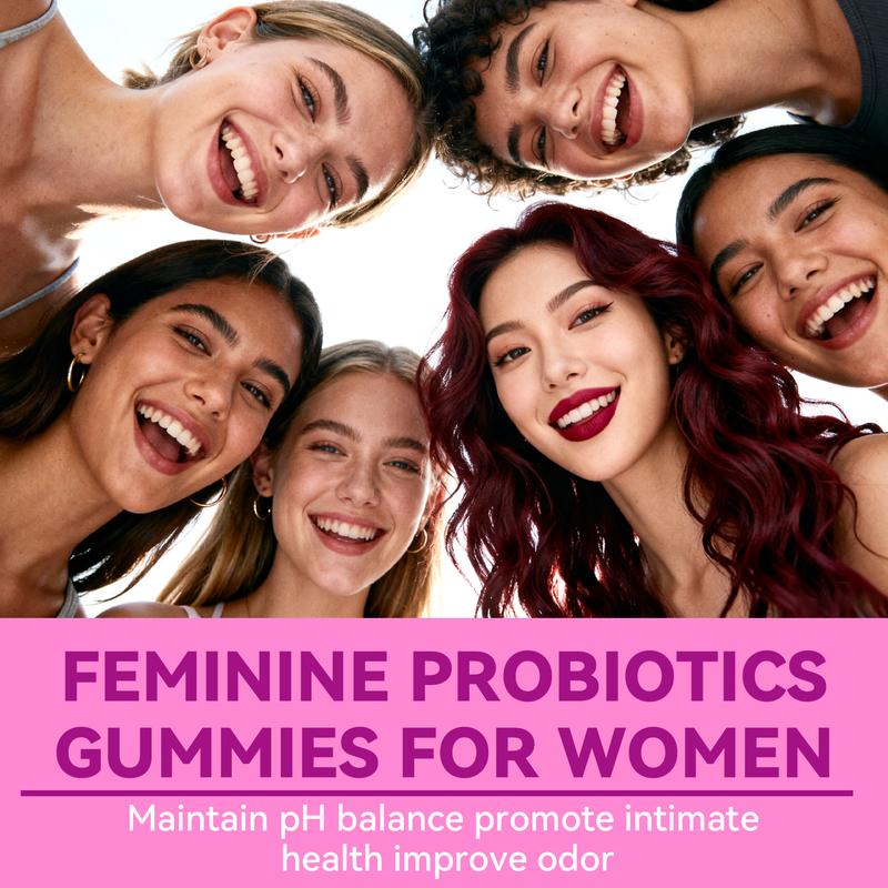 Feminine Probiotics Gummies - Pineapple Flavor, Supports pH Balance & Dryness Relief, Prebiotic & Probiotic Blend with Slippery Elm Healthcare Dietary