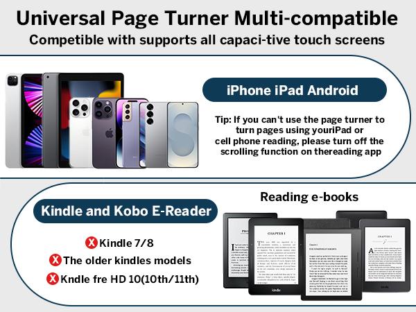 Ring Remote Page Turner for Kindle eReaders with Storage Bag, Wireless Camera Camcorder Shutter Clicker for iPad iPhone Tablets, Perfect Gift for Kindlelovers Ring Remote Page Turner for Kindle eReaders with Storage Bag, Wireless Camera Camcorder Shutter Clicker for iPad iPhone Tablets, Perfect Gift for Kindlelovers