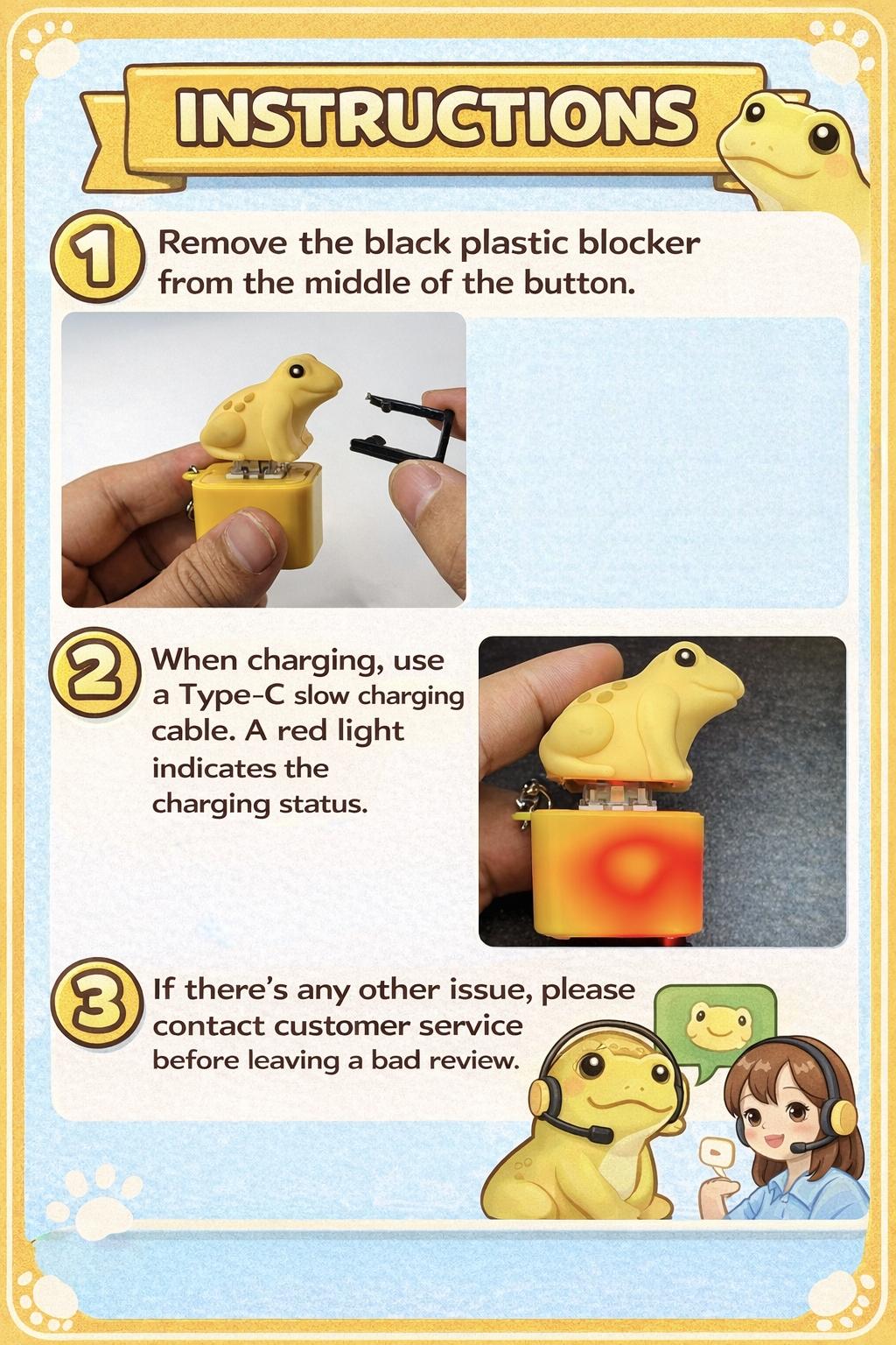 [Exclusive sale]WaveBling Coquí Button Keychain with Realistic Sound & LED Light Puerto Rico Souvenir Christmas Gift Cute Stress Relief Toy for Kids & Adults, Lovers Cartoon Characters