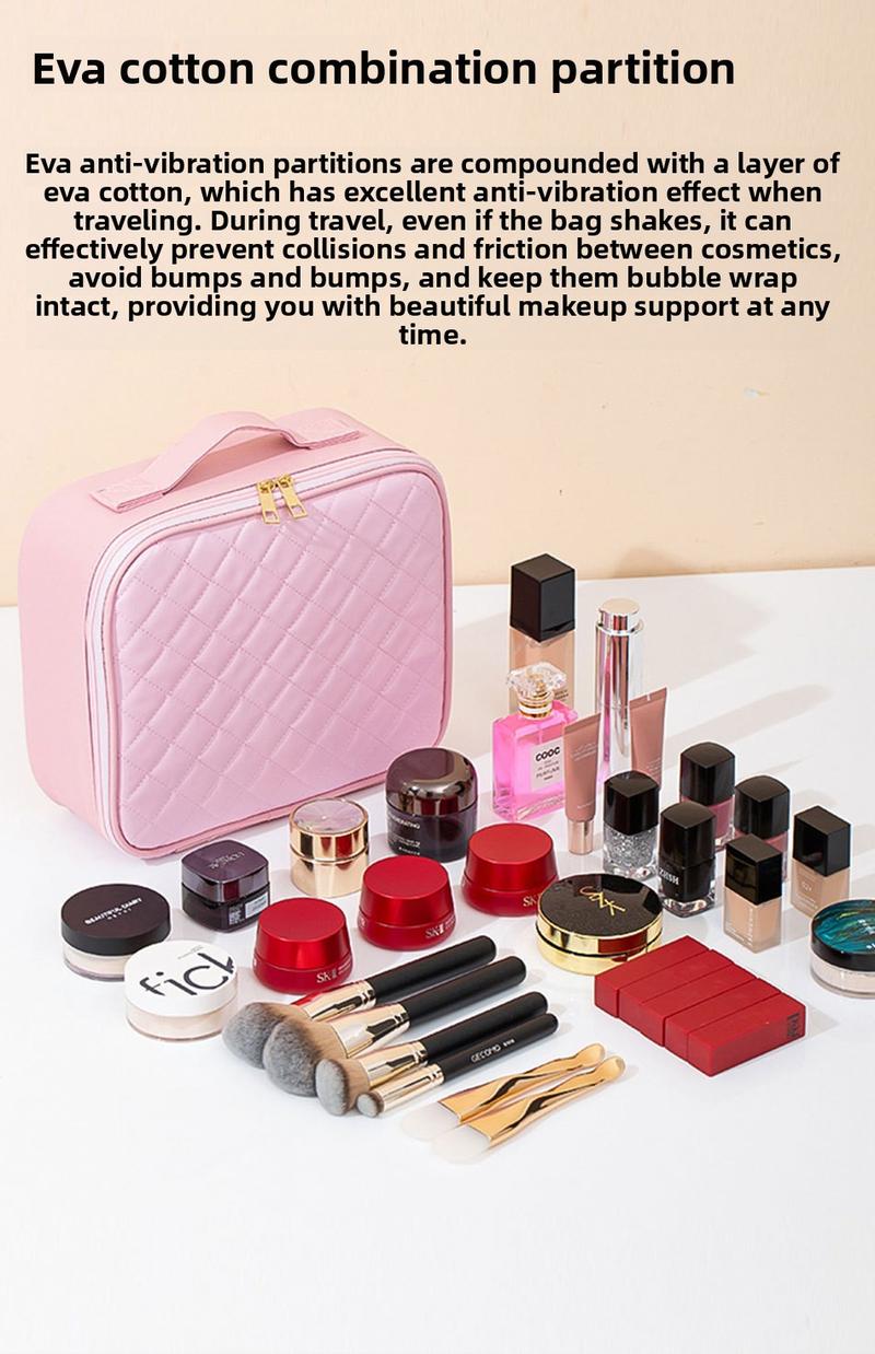 2025 Trending LED Makeup Bag with Mirror Large Capacity Portable Stylish Travel Case for Cosmetics