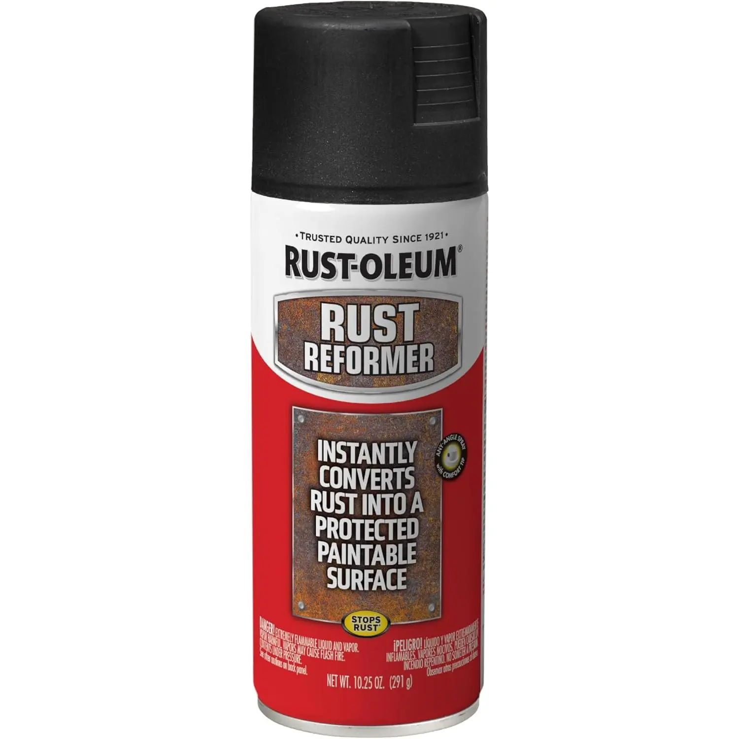 248658 Stops Rust Reformer Spray Paint, 10.25 oz, Matte Black