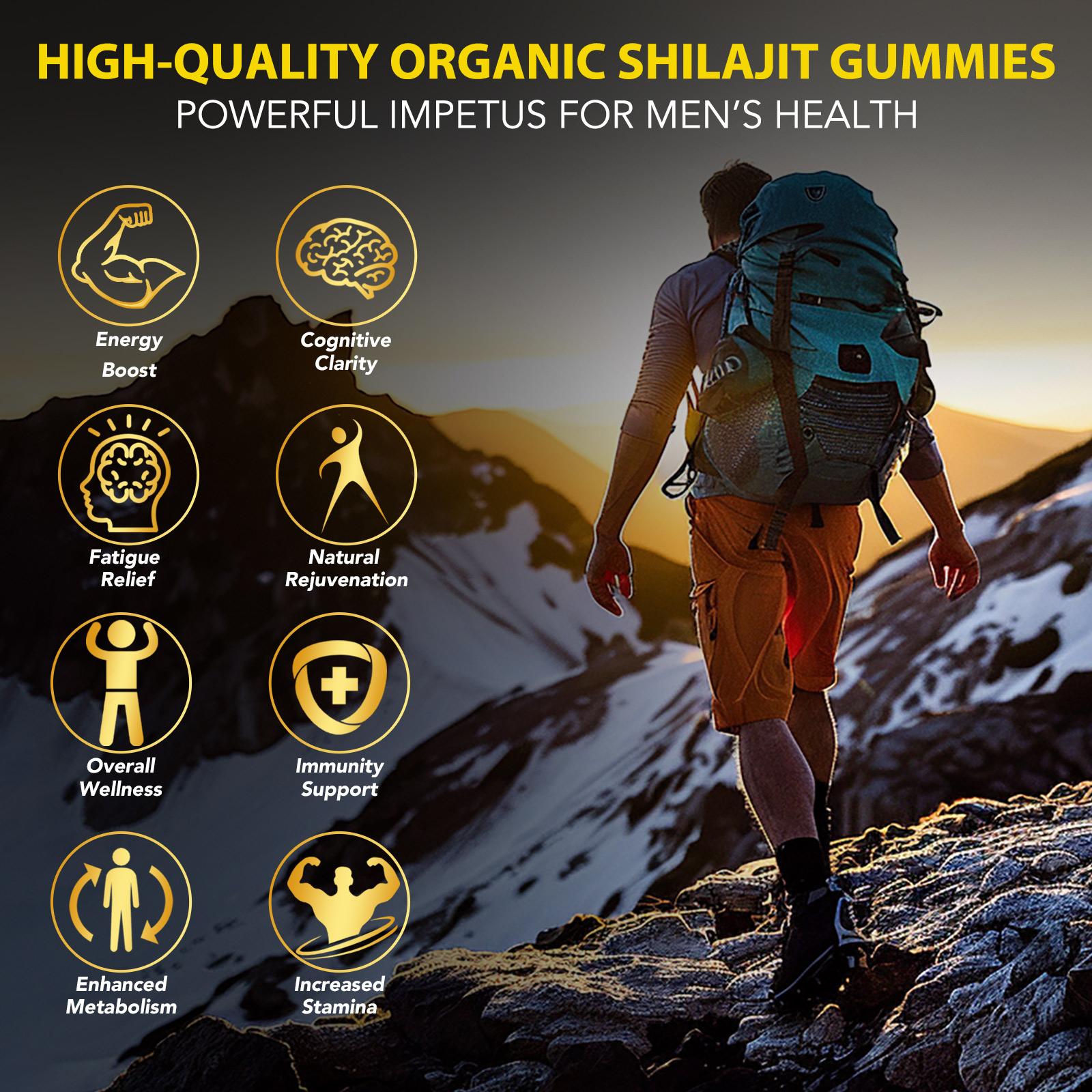 ONatureZiran Shilajit Gummies for Men & Women - Pure Himalayan Shilajit Gold Gummies Rich in Ashwagandha, Gokshura with 85+ Minerals, Authentic Flavor 80 Gummies Fitness Endurance Supplement Nutrition Supplement Strength Healthcare