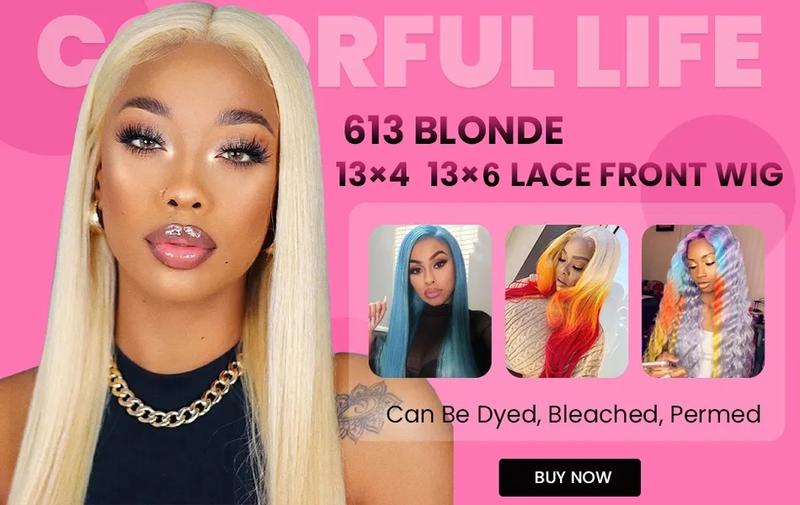 Hot Star 613 Blonde and Neon Red Straight and Body Wave HD Transparent 13x6 Lace Front Human Hair Wigs for Women Glueless Brazilian Lace Frontal PrePlucked Wig TikTokShopBlackFriday