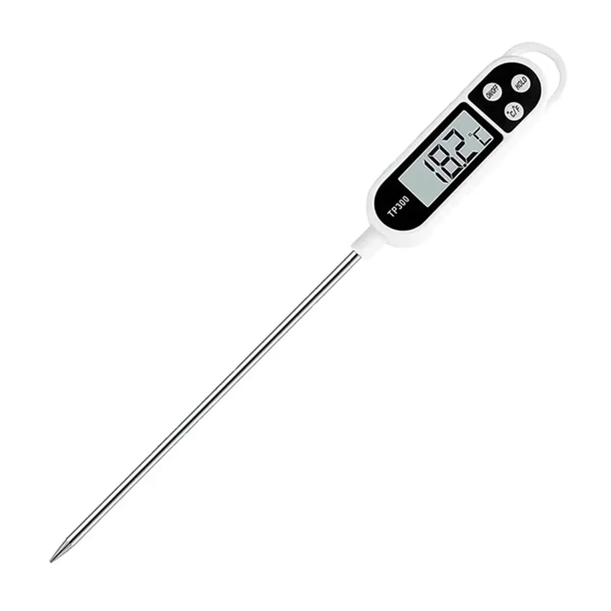 Stainless Steel Digital Candy Thermometer with Metal Probe & Digital Display - 1/2/4/5pcs, Indoor Use, Instant Read for Meat, Deep Fry Oil Kitchen Cooking Tool