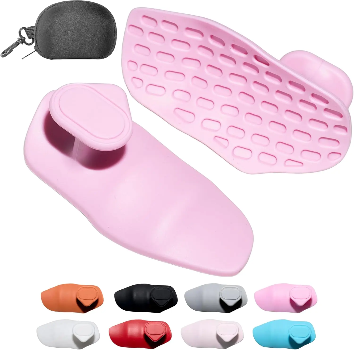 Silicone gym grips with an anti-slip design for weight lifting, pull-ups, barbells, and strength training. Comfortable hand protection for men and women.