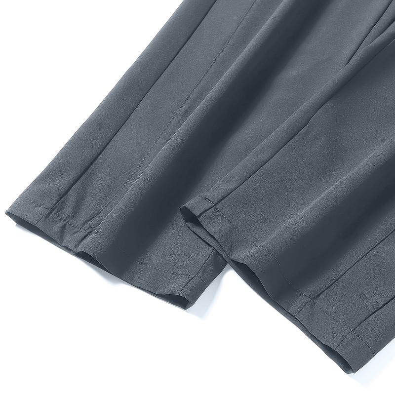 Men's casual business pants, made from lightweight stretch fabric, straight leg, regular length, with pockets, comfortable and breathable joggers suitable for all seasons Menswear，pantalones para hombre