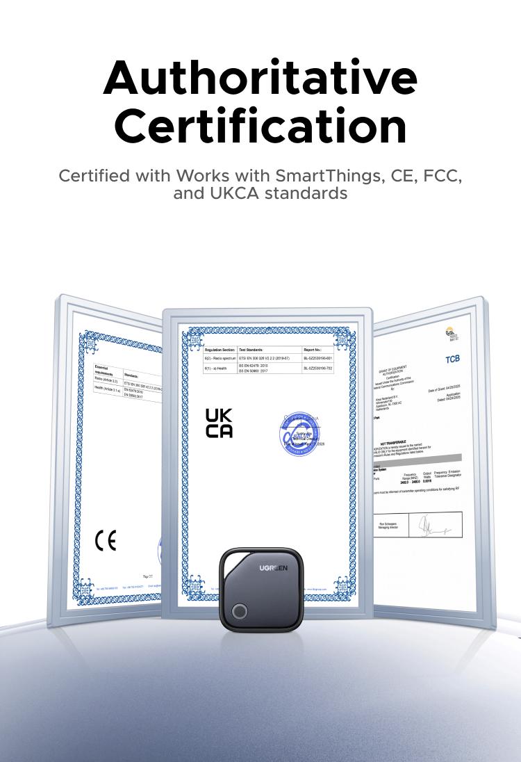 UGREEN FineTrack S 2-Pack Bluetooth Tracker Tags Work with Samsung SmartThings APP (Samsung Only), 550-Days Replaceable Battery Item Finder Smart Tag for Key Luggage Passport，TikTokShopBlackFriday ,TikTokShopHolidayHaul