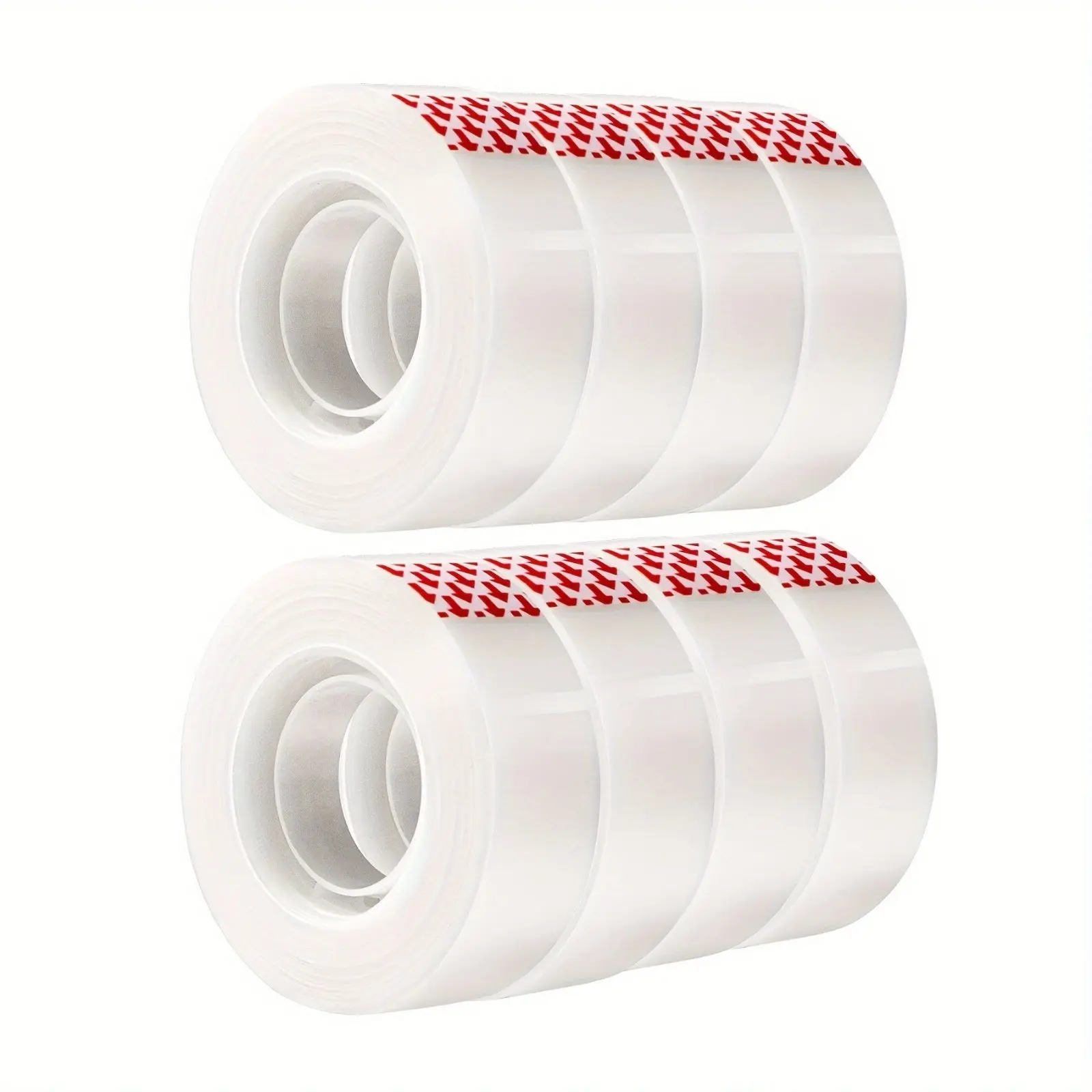 Invisible Matte Translucent Tape (8-Roll Pack with Easy-to-Use Standard Desktop Ready Dispensers) - Office Stationery Labeling Aid, Craft-Friendly Writing & Correction Tool for Classroom Activities