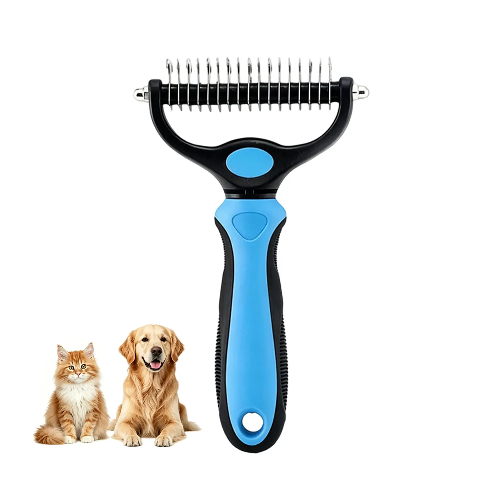 Undercoat Rake for Dogs & Cats, Pat Your Pet Deshedding Dog Brush For Shedding, Deshedding, Brushing, Thinning & Removing Shed Fur, Knots, Mats, and Tangles in Pets