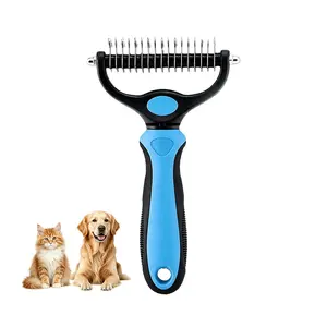 Undercoat Rake for Dogs & Cats, Pat Your Pet Deshedding Dog Brush For Shedding, Deshedding, Brushing, Thinning & Removing Shed Fur, Knots, Mats, and Tangles in Pets