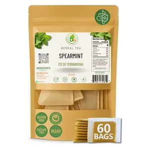 Yerbabuena Té (Spearmint Tea) – 60 Tea Bags – 100% Natural, Vegan, Herbal – Gluten-Free, Non-GMO – by Bexpertsusa