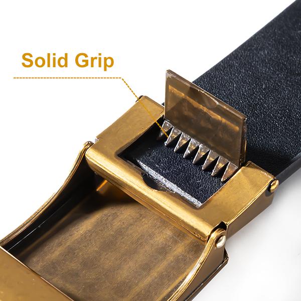 Ailisus Mens Belt Leather Easy Release Ratchet Belt for Business Casual Dress Belt with Adjustable Buckle For Mens Festival Gift SpringStatements