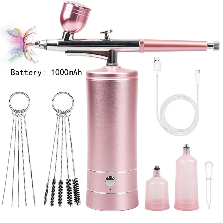 Cordless Expert Airbrush Kit with Compressor, Wireless Airbrush Kit, Rechargeable Handheld Airbrush Gun Kit, Portable Mini Airbrush for Makeup, Facial Beauty, Nail Art & More, Airbrush Tool