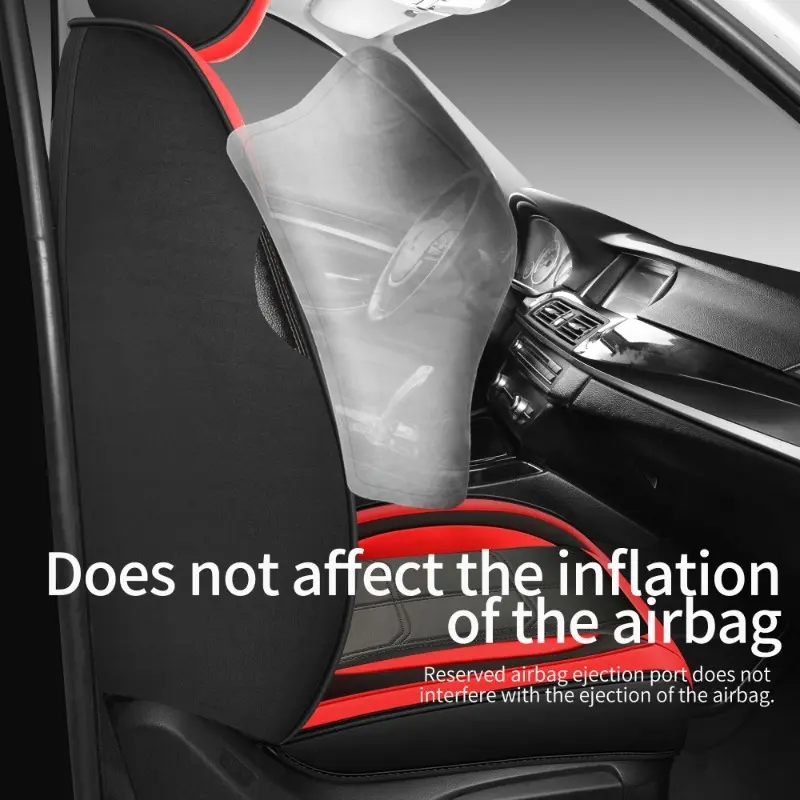 2-Pieces Leather-Look Style Car Seat Covers, Seat Protectors with Easy On/Off Keeps Upkeep Simple, Durable Comfortable Universal Vehicle Accessory for All Cars, Auto Interior Accessory