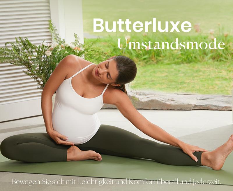 CRZ YOGA Womens Butterluxe Maternity Leggings with Pockets over the Belly 25" - Workout Active Yoga Pregnancy Pants Soft