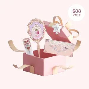 Flower Knows Limited Glamour Set, Mystery Makeup Bundle with 4 Items, Randomly Selected Beauty Box, includes Lipstick, Blush, Eyeshadow Palette, Mirror and Makeup Tools, Surprise Gift for girls, women or friends, #Summervibes,summerwins