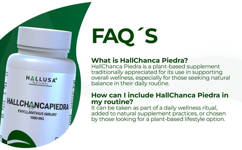 HALLUSA NATURAL Hallchancapiedra 1000 mg Supplement Pure Chanca Piedra for Kidney Stone Breaks 60 Capsules Gluten Free GMO Free Sugar Free US Made Edible Healthcare Dietary Supplement