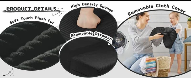 Winzoo Convertible Sofa Bed Comfortable & Cozy Design 3 in 1 Corduroy Loveseat Folding Couch Bed Foldable Chaise Lounge Chair Floor Futon Sleeper with 4 Removable Pillows for Living Room Comfortable & Cozy Design