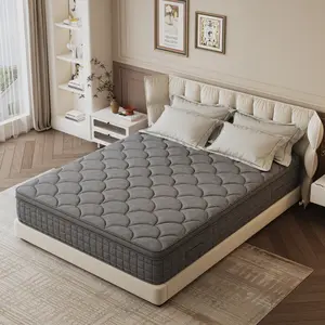 12 Inch Gray Twin/Full/Queen/King Boxed Memory Foam Hybrid Mattress | Medium Firm Soft & Comfortable | Modern Aesthetic Bedroom Design | Sweet Night Sleep