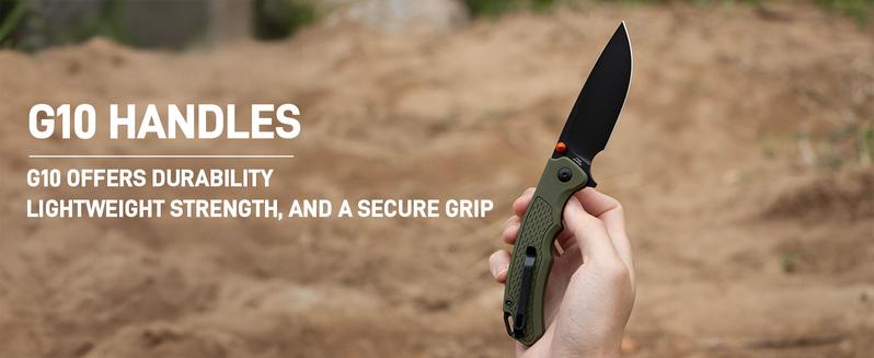 Artisancutlery Tradition V2 1702m AR-RPM9 Blade G10 Handle Folding Knives for Christmas gift, Outdoor, Caming and Daily Tasks Survival Tools Survival Gear