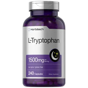 Horbäach L Tryptophan 1500mg Capsules | 240 Count | Nighttime Formula | Non-GMO, Gluten Free Supplement