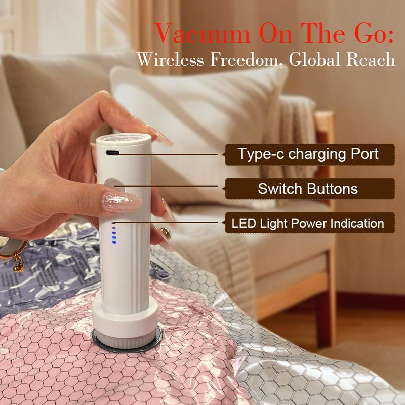 Travel Vacuum Bags with Pump 9/15 Pack Compression Space Saver Bags for Luggage & Suitcase Portable Electric/Hand Pump Airtight Storage for Clothes Bedding & Travel Essentials