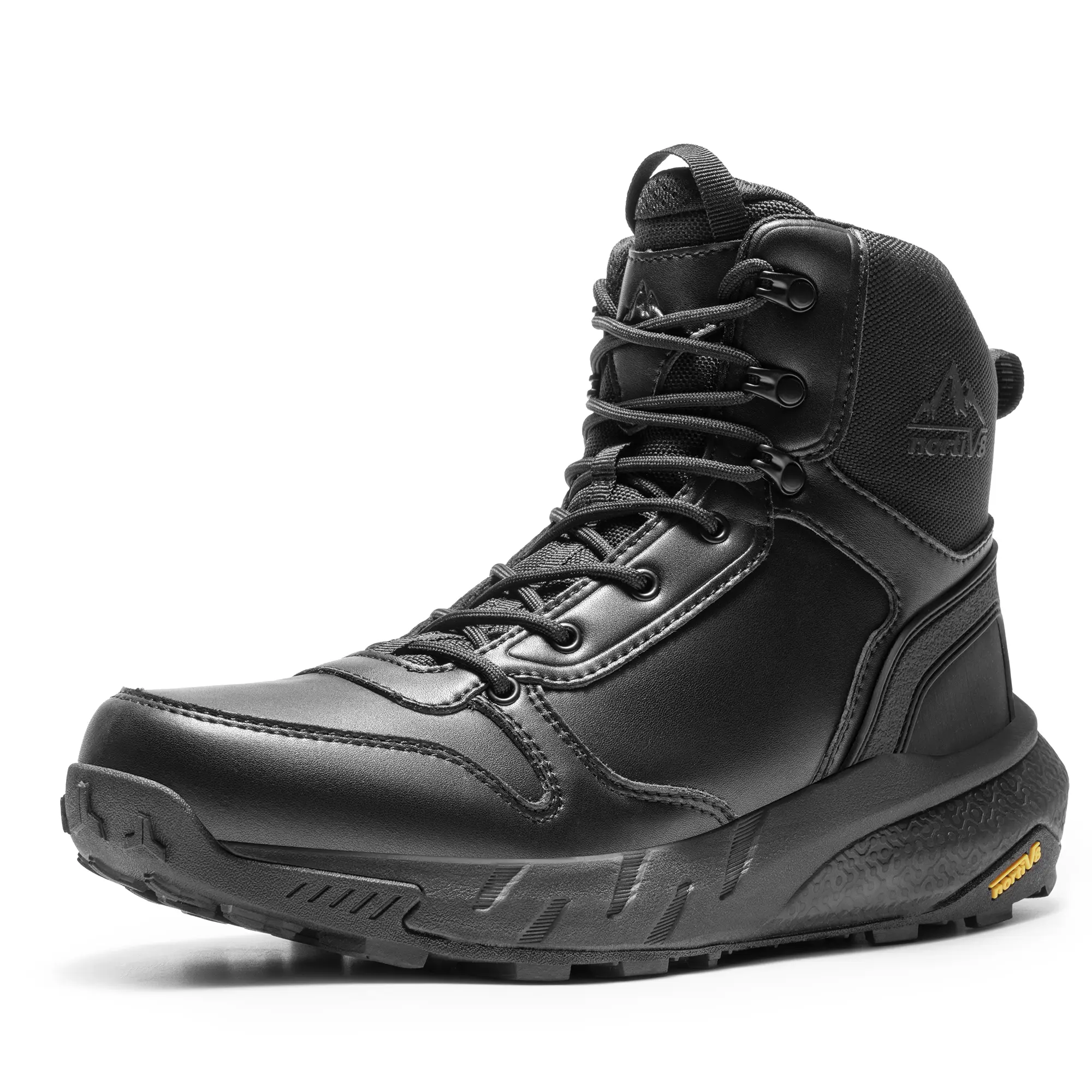 NORTIV 8 Male 8-Inch Military Tactical Boots - Lightweight, Durable Work & Safety Footwear with Side Zipper, Mesh, Contoured, Advanced Cushioned Midsole, Trekking Camping Shoes