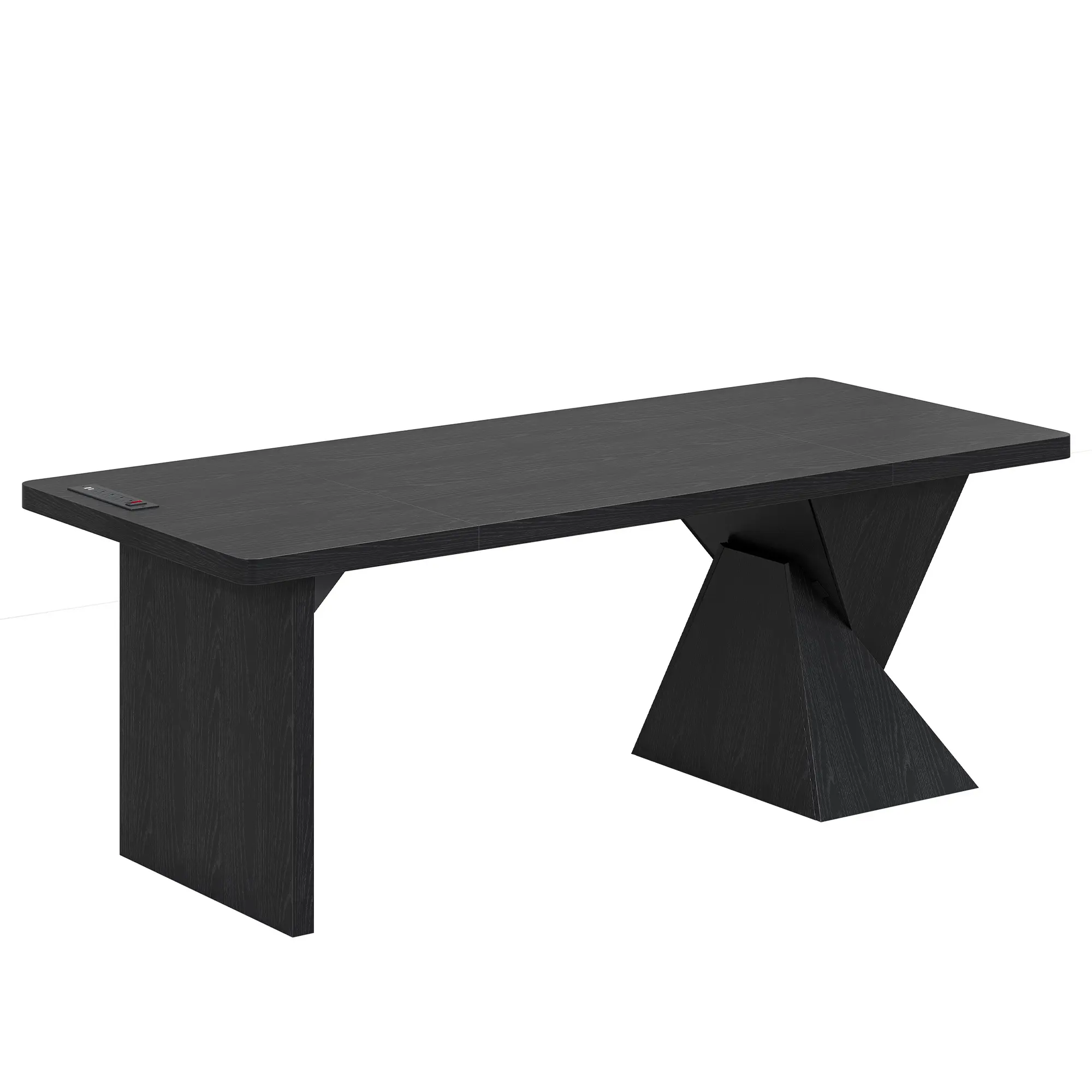 Sikaic 70.9 Inch Executive Desk, Large Home Office Desks with Power Outlet, Modern Aesthetic Computer Writing Table Workstation Business Furniture Stable Tabletop Summerwins