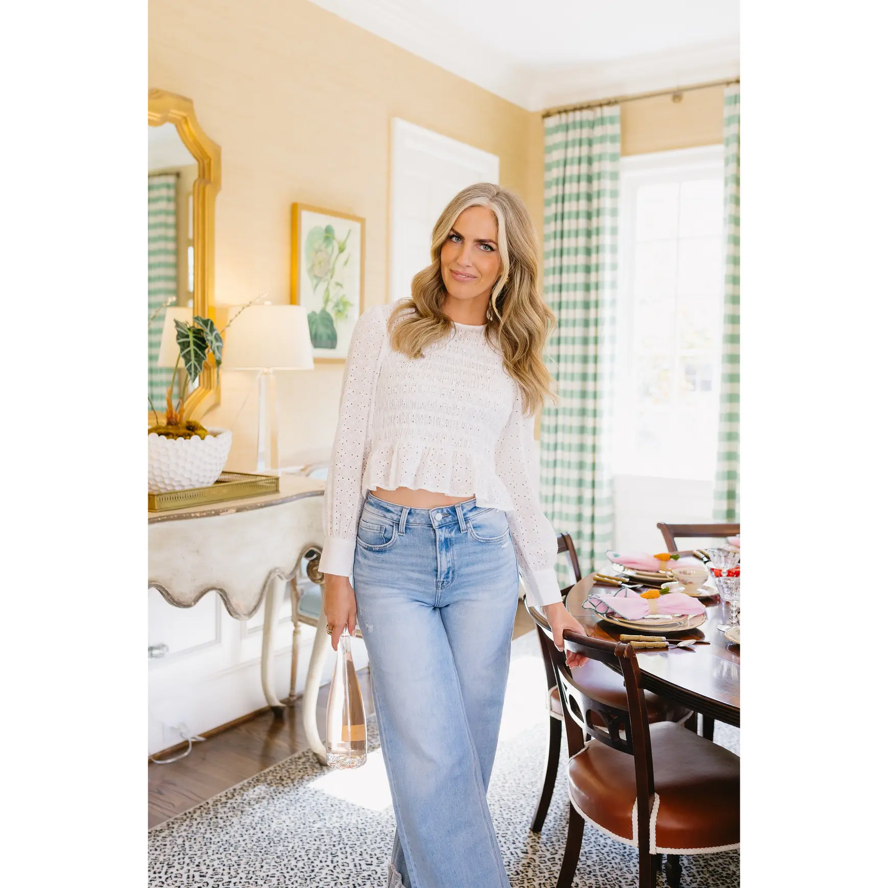 HALFI LONG SLEEVE TOP IN HIBISCUS CROCHET LACE IVORY - TikTok Shop