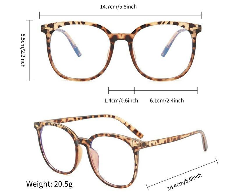 Trendy Leopard Pattern Frame Eyeglasses, Fashionable Blue Light Blocking Glasses for Women & Men, Fashion Eyeglasses for Work, Daily Clothing Decor, Perfect for Student Daily Use, Fashionable Frames Glasses