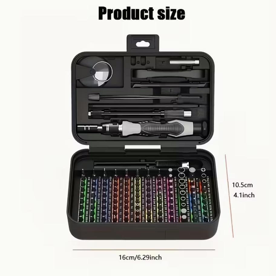 132 In 1 Precision Screwdriver Hardware Set, Magnetic Screwdriver Tool Set with 108pcs Bits, Multipurpose Screwdriver Tool Kit for Repairing Phone, Heavy Duty Industrial Tools, Precision Ratchet Screwdriver