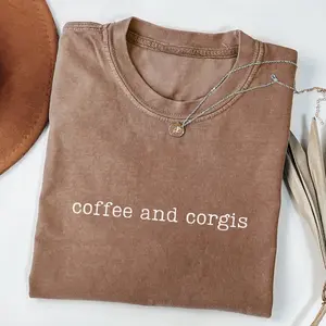 Coffee and Corgis Shirt, Corgi Mom T-Shirt, Dog Lover Tee, Cute Corgi Owner Gift