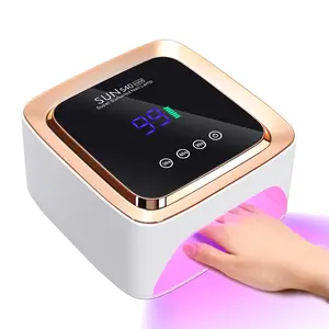 Professional Cordless UV/LED Nail Lamp With 57 Dual Wavelength Beads 3 Adjustable Timer Modes, Detachable Base, 2000mAh Rechargeable Battery 2X Fast Drying For Gel Polish
