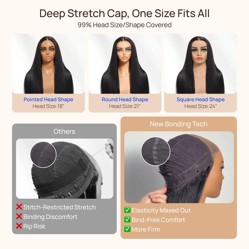 【NEW】Nadula 7x5 Zero Slip Lace Wig with EdgeMelt Fit & Deep Stretch Cap for Secure Glueless Wear & Human Hair All Day Comfort TikTokShopStockUp