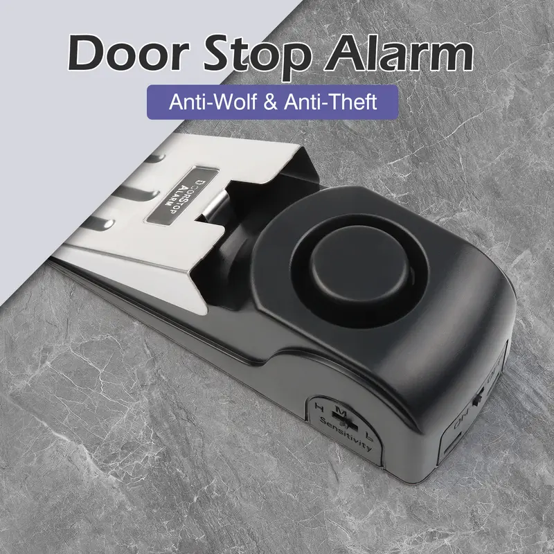 1-Count Single Door Alarm Sensor - Reliable Safety Sensors with Instant Alert, LED Light, Sticker Easy Installation, Backpack Portable for Security Systems for House, Apartment, Garage Home Safety