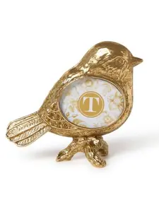 Feathered Find Gold Mini Picture Frame with Delightful Bird Design Durable Metal Construction Clear Glass Insert for 1x1.25 inch Photos