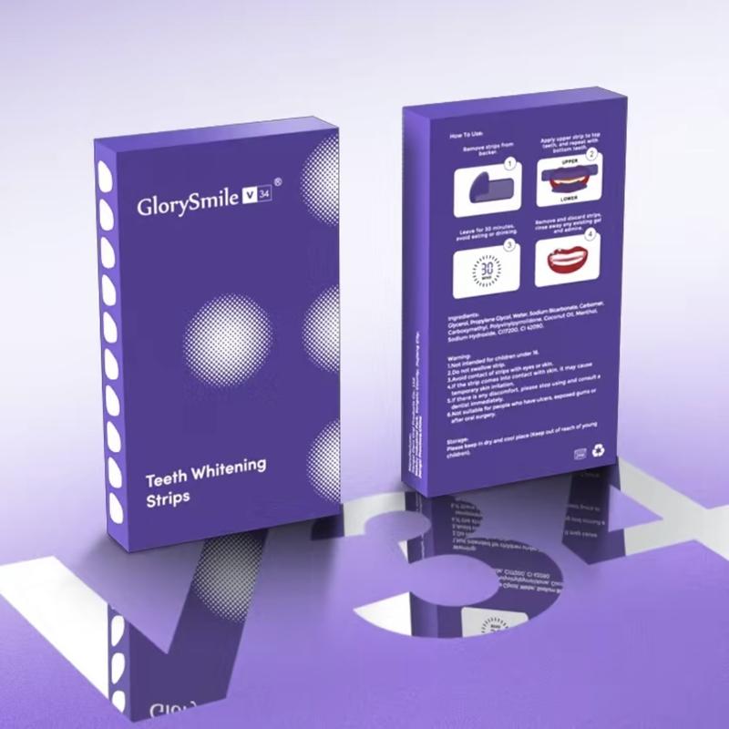 Whitening Strips, 7-day treatment (7 Packets - 2 Strips per pack)- Enamel-Safe Strips for Sensitive