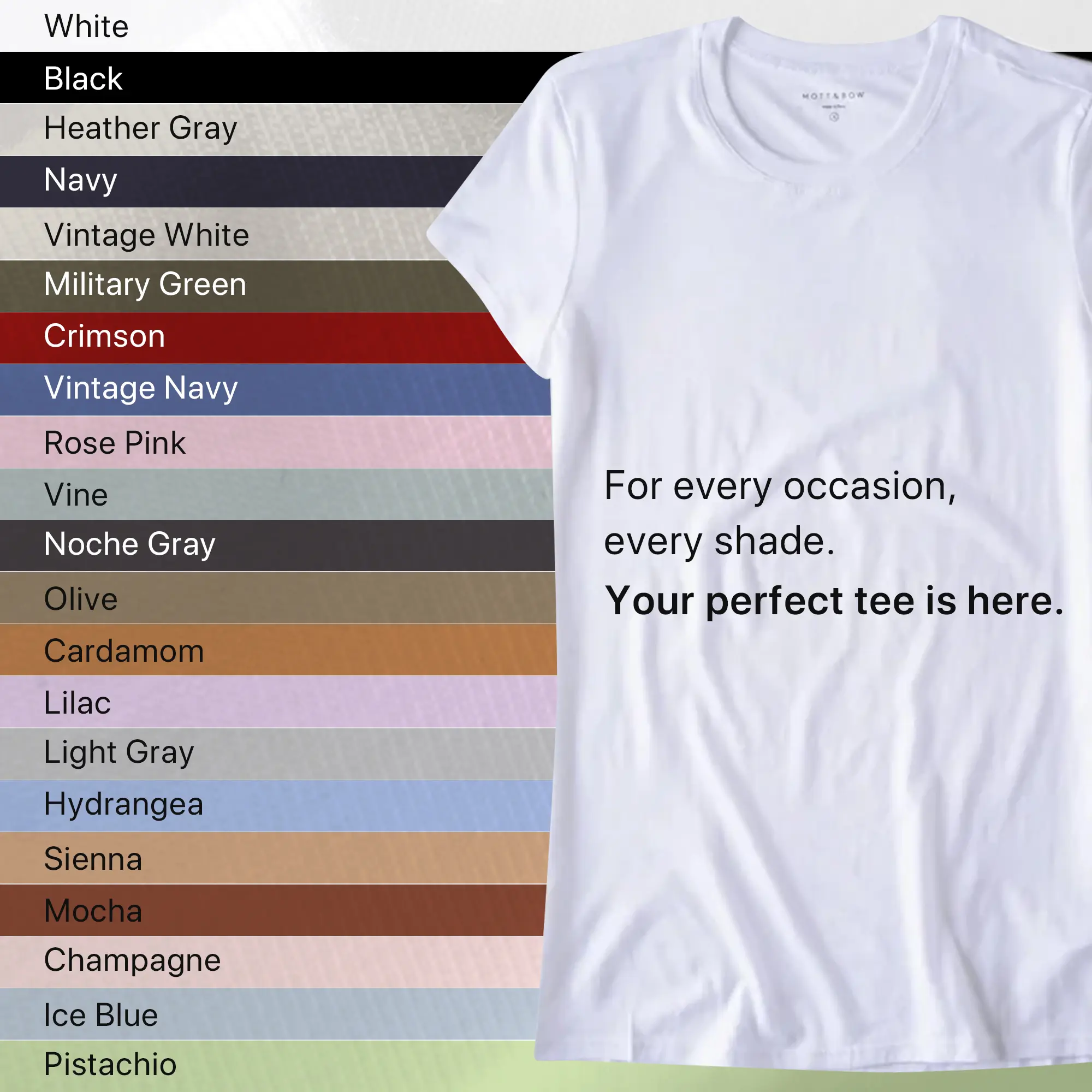 Mott & Bow 1 Pack, 2 Pack, Fitted Crew Marcy Tee Women's Breathable and Lightweight Shirt Suitable for Casual and Professional Wear Mott & Bow 1 Pack, 2 Pack, Fitted Crew Marcy Tee Women's Breathable and Lightweight Shirt Suitable for Casual and Professional Wear