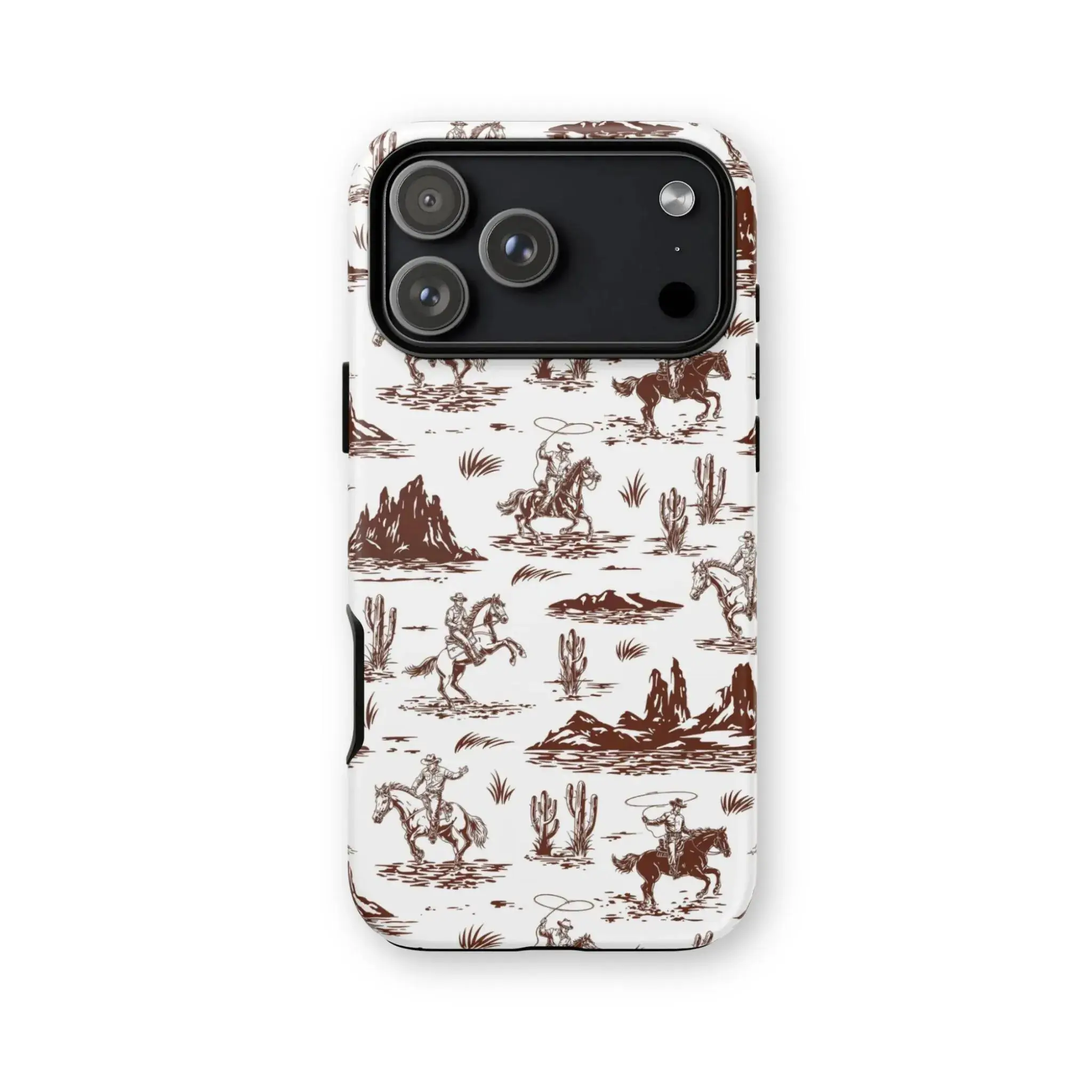 WILD WEST Cowboy Smartphone Case - Polycarbonate-TPU Hybrid Shockproof Cover, Durable Protective Accessory for iPhone 17 Pro/16 Pro Max/15/14/13/12/11, Galaxy S25 Ultra